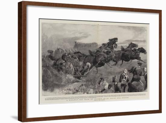 A Runaway Gun Team, an Incident at an Indian Hill Station-John Charlton-Framed Giclee Print