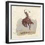 A Running Bucker-Frederic Sackrider Remington-Framed Giclee Print