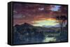 A Rural Home-Frederic Edwin Church-Framed Stretched Canvas