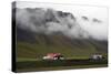 A Rural Landscape in Iceland with Fields and Mountains and a Farm in the Foreground-Natalie Tepper-Stretched Canvas