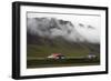 A Rural Landscape in Iceland with Fields and Mountains and a Farm in the Foreground-Natalie Tepper-Framed Photo