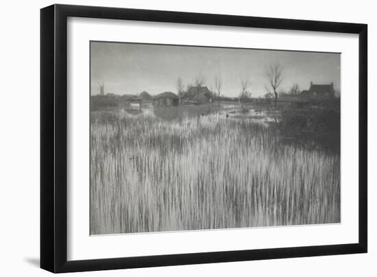 A Rushy Shore, 1886 (Platinum Print)-Peter Henry Emerson-Framed Giclee Print