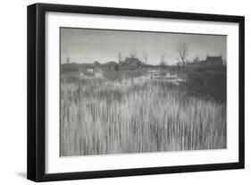 A Rushy Shore, 1886 (Platinum Print)-Peter Henry Emerson-Framed Giclee Print