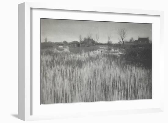 A Rushy Shore, 1886 (Platinum Print)-Peter Henry Emerson-Framed Giclee Print