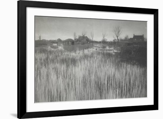 A Rushy Shore, 1886 (Platinum Print)-Peter Henry Emerson-Framed Giclee Print