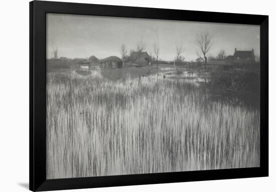 A Rushy Shore, 1886 (Platinum Print)-Peter Henry Emerson-Framed Giclee Print