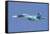 A Russian Air Force Su-34 in Flight over Russia-Stocktrek Images-Framed Stretched Canvas