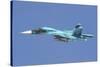A Russian Air Force Su-34 in Flight over Russia-Stocktrek Images-Stretched Canvas