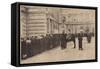 A Russian Bread Line Guarded by the Imperial Police, March 1917-null-Framed Stretched Canvas