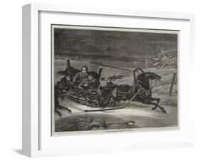 A Russian Family Attacked by Wolves-null-Framed Giclee Print