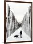 A Russian Girl Walks Her Dog-null-Framed Photographic Print