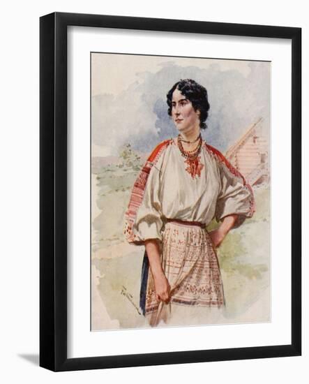 A Russian Servant in Summer Dress-Frederic De Haenen-Framed Giclee Print