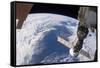 A Russian Soyuz Spacecraft Docked to the International Space Station-null-Framed Stretched Canvas