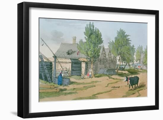 A Russian Village, 1804-John Augustus Atkinson-Framed Giclee Print