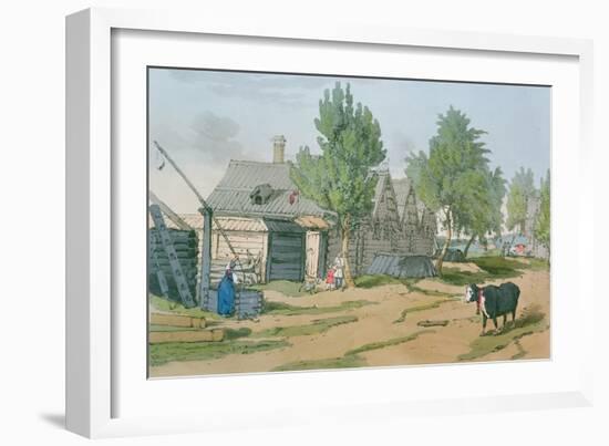 A Russian Village, 1804-John Augustus Atkinson-Framed Giclee Print
