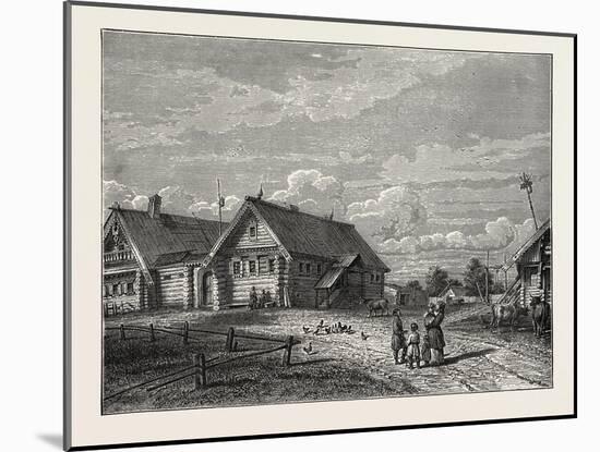 A Russian Village in the Southern Agricultural Zone. Russia-null-Mounted Giclee Print