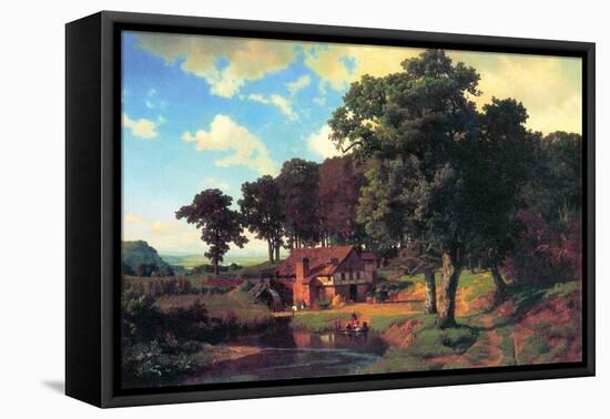 A Rustic Mill-Albert Bierstadt-Framed Stretched Canvas