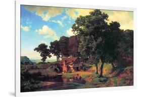 A Rustic Mill-Albert Bierstadt-Framed Art Print