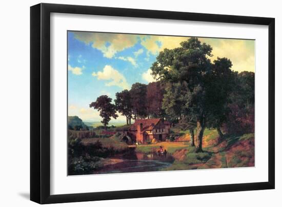 A Rustic Mill-Albert Bierstadt-Framed Art Print