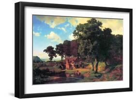 A Rustic Mill-Albert Bierstadt-Framed Art Print