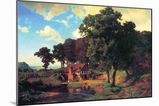 A Rustic Mill-Albert Bierstadt-Mounted Art Print