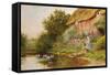 A Rustic Retreat-Arthur Claude Strachan-Framed Stretched Canvas