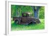 A Rusting 1931 Ford Pickup Truck Sitting in a Field under an Oak Tree-John Alves-Framed Photographic Print