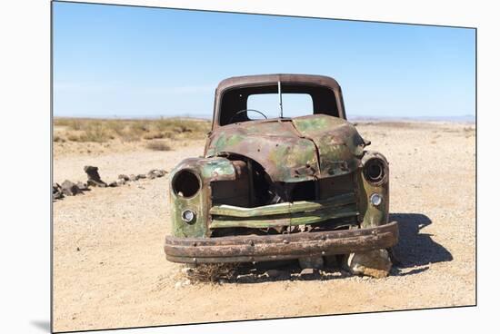 A Rusty Abandoned Car in the Desert Near Aus in Southern Namibia, Africa-Alex Treadway-Mounted Premium Photographic Print