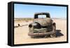 A Rusty Abandoned Car in the Desert Near Aus in Southern Namibia, Africa-Alex Treadway-Framed Stretched Canvas