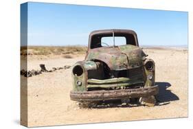 A Rusty Abandoned Car in the Desert Near Aus in Southern Namibia, Africa-Alex Treadway-Stretched Canvas