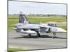A Saab JAS-39 Gripen of the Czech Air Force on the Flight Line at Cambrai Air Base, France-Stocktrek Images-Mounted Photographic Print