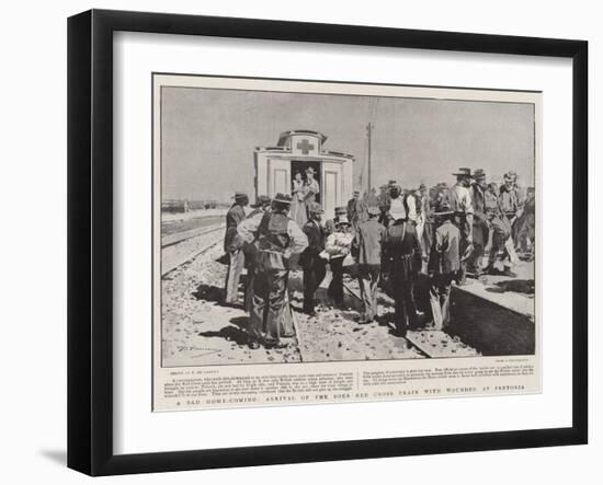 A Sad Home-Coming, Arrival of the Boer Red Cross Train with Wounded at Pretoria-Frederic De Haenen-Framed Giclee Print