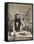 A Sadhu Smoking a Remarkable Pipe, India-null-Framed Stretched Canvas