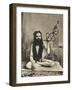 A Sadhu Smoking a Remarkable Pipe, India-null-Framed Photographic Print