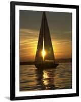 A Sailboat Heads Back to its Mooring-null-Framed Photographic Print