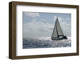 A Sailboat in the Caribbean.-Gary Blakeley-Framed Photographic Print