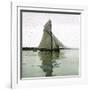 A Sailboat on the Sund, Denmark-Leon, Levy et Fils-Framed Photographic Print