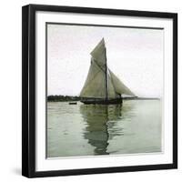 A Sailboat on the Sund, Denmark-Leon, Levy et Fils-Framed Photographic Print