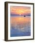 A Sailboat Silhouetted against a Brilliant Sunset in a Cove off Pensacola Bay, Florida-Colin D Young-Framed Photographic Print