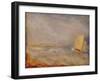 A Sailing Boat off Deal, C.1835 (Oil on Millboard)-Joseph Mallord William Turner-Framed Giclee Print