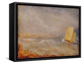 A Sailing Boat off Deal, C.1835 (Oil on Millboard)-Joseph Mallord William Turner-Framed Stretched Canvas