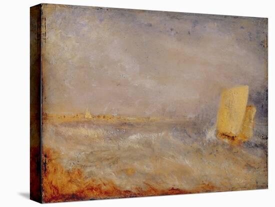 A Sailing Boat off Deal, C.1835 (Oil on Millboard)-Joseph Mallord William Turner-Stretched Canvas