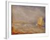 A Sailing Boat off Deal, C.1835 (Oil on Millboard)-Joseph Mallord William Turner-Framed Giclee Print