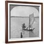 A Sailing Boat on the Irawaddy River, Burma, 1908-null-Framed Giclee Print