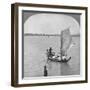 A Sailing Boat on the Irawaddy River, Burma, 1908-null-Framed Giclee Print