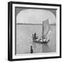 A Sailing Boat on the Irawaddy River, Burma, 1908-null-Framed Giclee Print