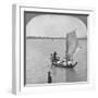 A Sailing Boat on the Irawaddy River, Burma, 1908-null-Framed Giclee Print