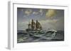 A Sailing Ship in a Heavy Swell-Carl Locher-Framed Giclee Print