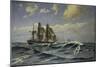 A Sailing Ship in a Heavy Swell-Carl Locher-Mounted Giclee Print