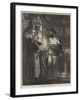 A Sailor's Offering, a Scene in Normandy-null-Framed Giclee Print